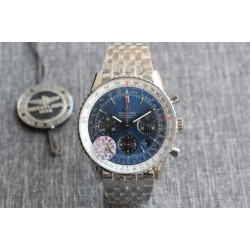 Breitling - Navitimer B01 Chronograph SS/SS Blue/Blk TA A7750 Mod