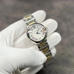 Ballon Bleu De Cartier 28mm YG/SS White Dial V6F Quartz