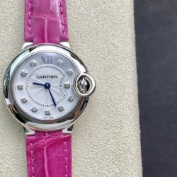 Ballon Bleu De Cartier 28mm SS/LE White/Dia V6F NH05