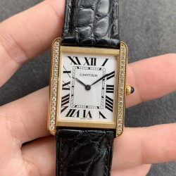 Tank Française 27mmmm Dia YG/LE Silver Dial K11F Quartz
