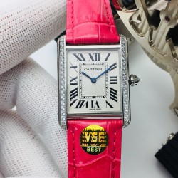 Cartier - Tank Louis 25.5mm Red Dia SS/LE White Dial VSF Quartz