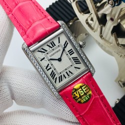 Cartier - Tank Louis 25.5mm Red Dia SS/LE White Dial VSF Quartz