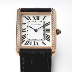 Cartier - Tank Solo Dia 27.4mm RG/LE White Dial AF Quartz