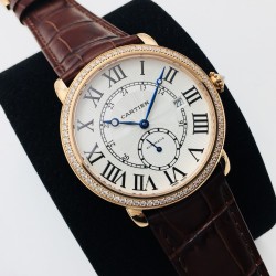Cartier Ronde Louis 40mm Diamonds RG/LE White Dial RMN EGF 1904-PS
