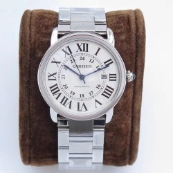 Cartier - Ronde Solo Date 42mm SS/SS White ZF Miyota 9015