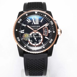Cartier - Calibre de Cartier 42mm RG/SS/RU Black F5F 1:1 Cal.1904-PS