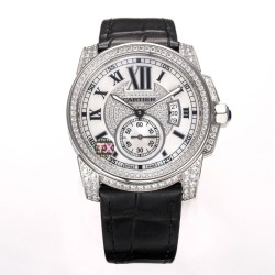 Cartier - Calibre de Cartier Diamonds SS/LE White Dail/RMN TXF Cal.1904-PS