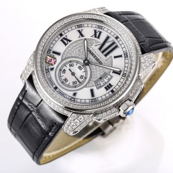 Cartier - Calibre de Cartier Diamonds SS/LE White Dail/RMN TXF Cal.1904-PS