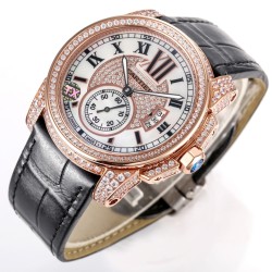 Cartier - Calibre de Cartier Diamonds RG/LE White Dail/RMN TXF Cal.1904-PS