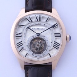 Cartier - Drive De Cartier 41mm Tourbillon RG/LE White Dial BBRF Tourbillon
