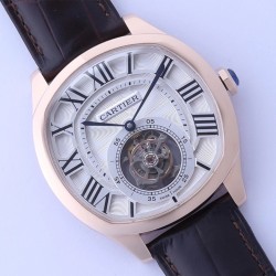 Cartier - Drive De Cartier 41mm Tourbillon RG/LE White Dial BBRF Tourbillon