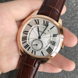 Drive De Cartier WSNM0004 40mm RG/LE White Dial GSF Automatic