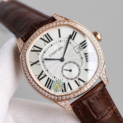 Drive De Cartier 40mm Diam RG/LE White Dial JHF Automatic
