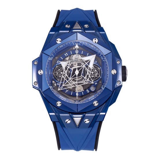 Big Bang Sang Bleu II 45mm Blue Ceramic Skeleton Dial BBF A1240