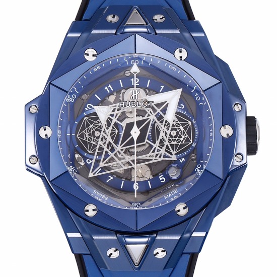 Big Bang Sang Bleu II 45mm Blue Ceramic Skeleton Dial BBF A1240