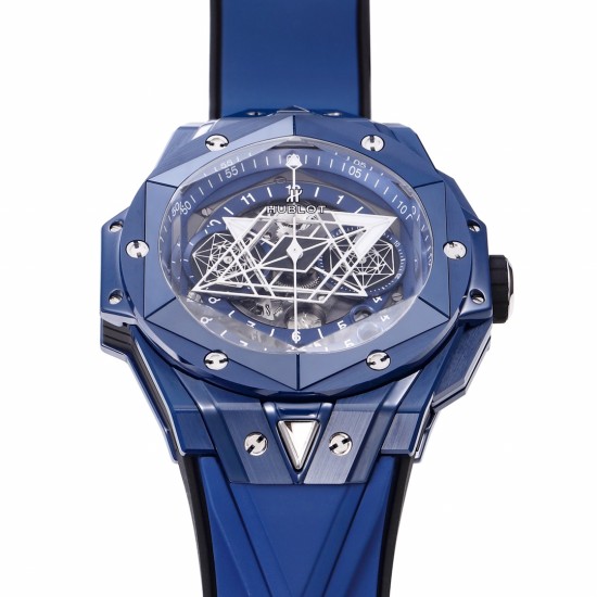 Big Bang Sang Bleu II 45mm Blue Ceramic Skeleton Dial BBF A1240