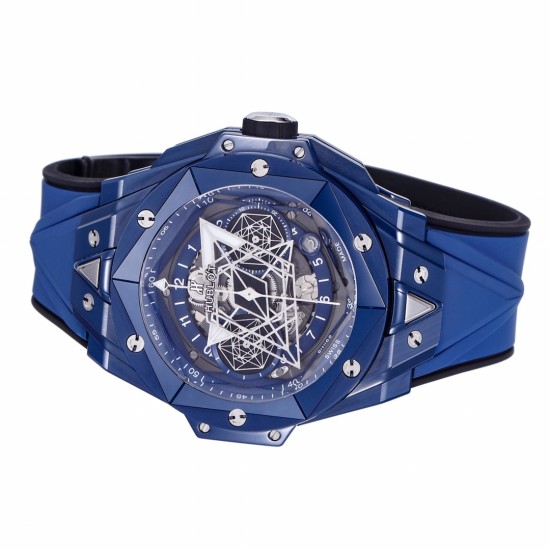 Big Bang Sang Bleu II 45mm Blue Ceramic Skeleton Dial BBF A1240