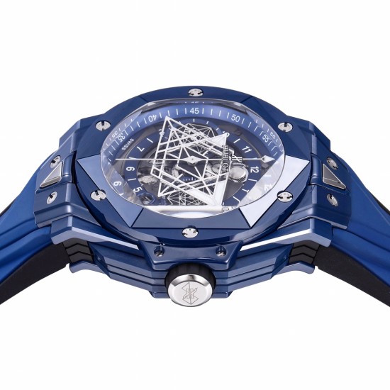 Big Bang Sang Bleu II 45mm Blue Ceramic Skeleton Dial BBF A1240