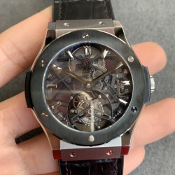 Hublot - Classic Fusion Skeleton Tourbillon 45mm CER SS/LE/RU JBF