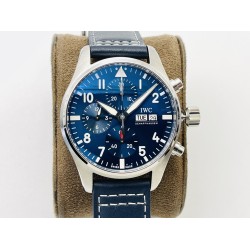 IWC - Pilot Chrono Spitfire IW388101 41mm SS/LE Blue Dial IWSF A7750