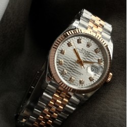 Datejust 126231 36mm Jub RG/SS Textured Silver/Dia VSF VS3235