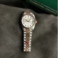 Datejust 126231 36mm Jub RG/SS Textured Silver/Dia VSF VS3235