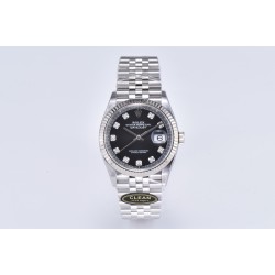Datejust 126234 36mm Jub SS/SS Black/Mois Clean VR3235