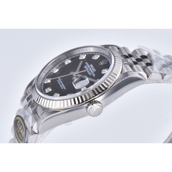Datejust 126234 36mm Jub SS/SS Black/Mois Clean VR3235