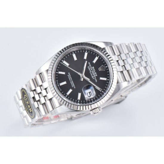 Datejust 126234 36mm Jub SS/SS Black/Stk Clean VR3235