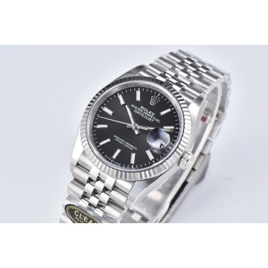 Datejust 126234 36mm Jub SS/SS Black/Stk Clean VR3235