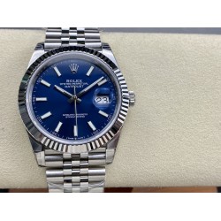 atejust 126334 41mm Jub Flt 904L SS/SS Blue/Stk VSF VS3235