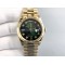 DayDate 128238 36mm YG/YG Green/Dia QF V3 VR3255(Gain Weight)