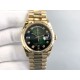 DayDate 128238 36mm YG/YG Green/Dia QF V3 VR3255(Gain Weight)