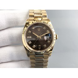 DayDate 128238 36mm YG/YG Brown/Dia QF V3 VR3255(Gain Weight)