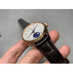 Rolex - Cellini 50535 Moonphase Brn RG/LE Wht EWF A3195 Mo