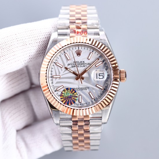Datejust 126333 41mm Jub RG/SS Silver Textured/Stk LZ SH3235