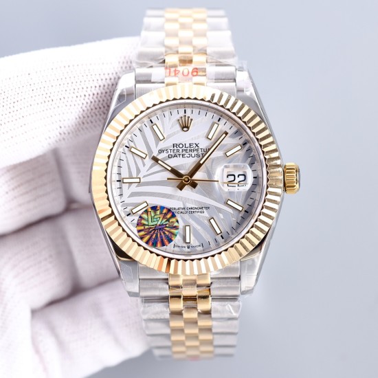 Datejust 126333 41mm Jub RG/SS Silver Textured/Stk LZ SH3235