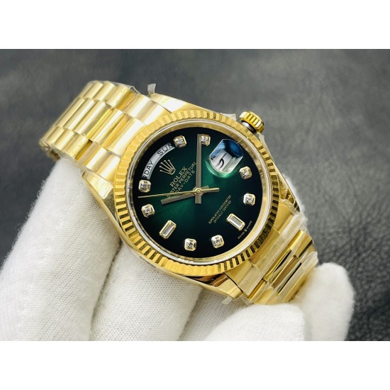 DayDate 228238 40mm YG/YG Green Dial VRF SH3255(Tungsten Heavy Version)