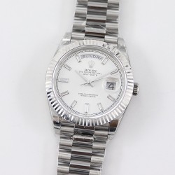 DayDate 228236 40mm SS/SS White Dial Diam STK TWS A2836
