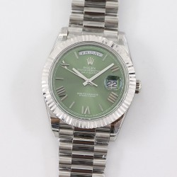 DayDate 228236 40mm SS/SS Green Dial Rmn TWS A2836