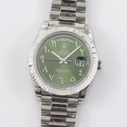 DayDate 228236 40mm SS/SS Green Dial Arabic TWS A2836