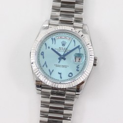 DayDate 228236 40mm SS/SS Ice Blue Dial Arabic TWS A2836