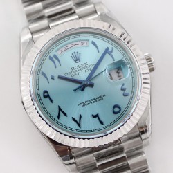 DayDate 228236 40mm SS/SS Ice Blue Dial Arabic TWS A2836